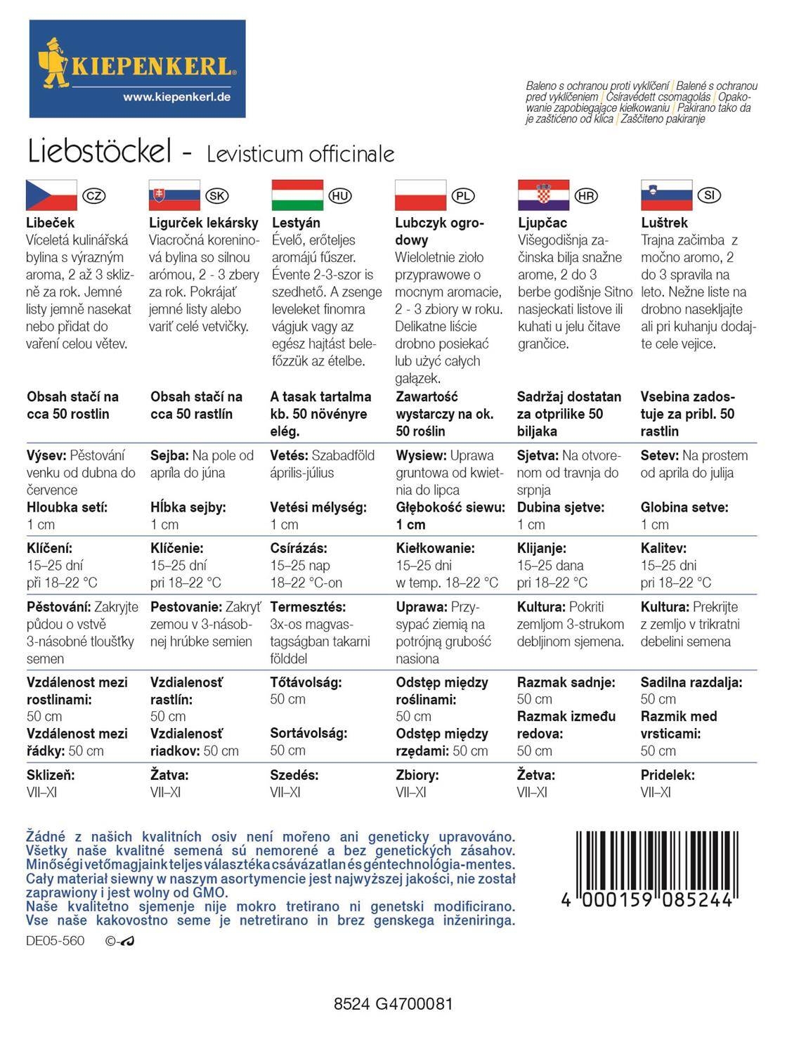 Lubczyk Ogrodowy – Kiepenkerl