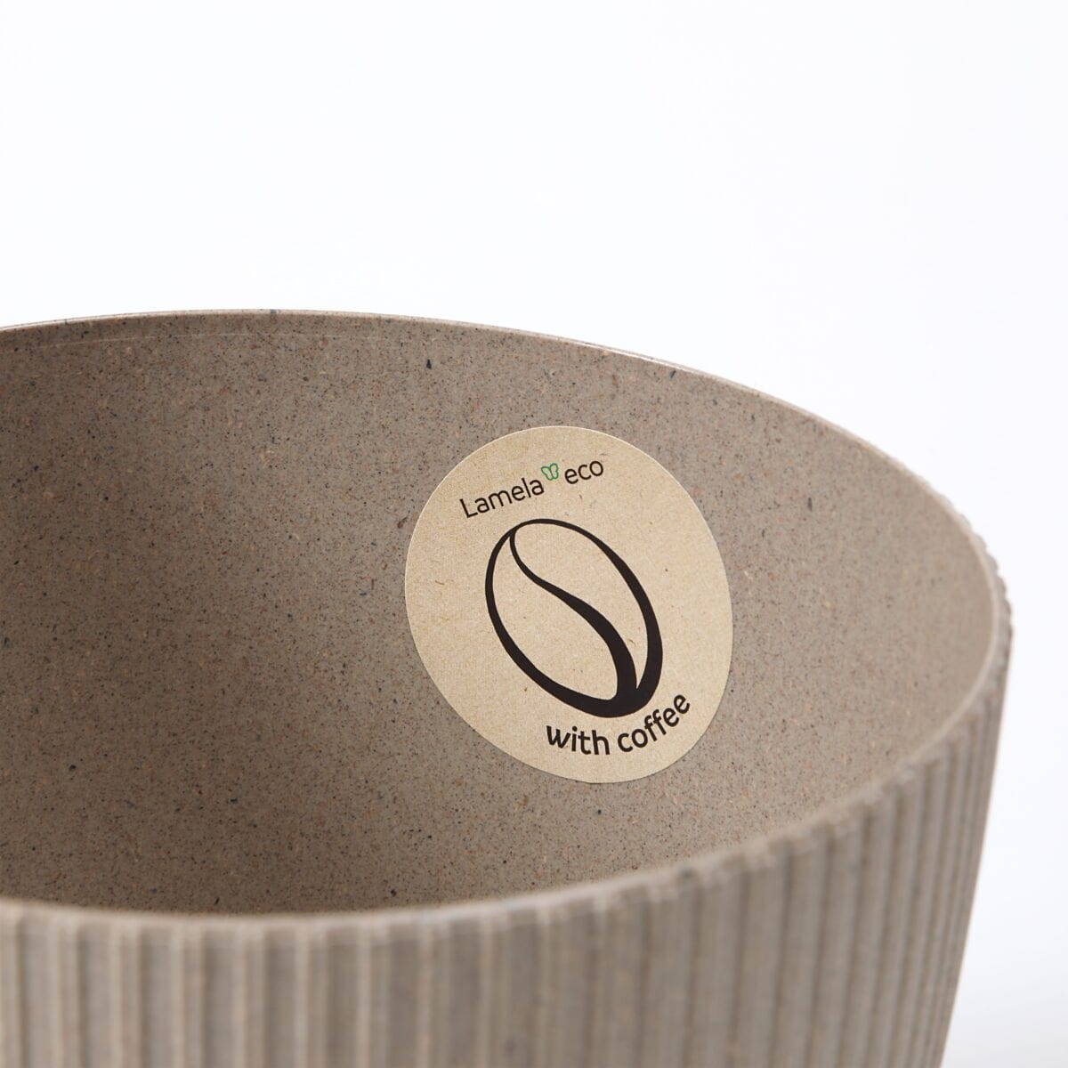 Osłonka Doniczka Ø260 mm Magnolia Eco Coffee Jumper – Latte – Lamela